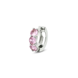 Earring TRIO cubic zirconia pink