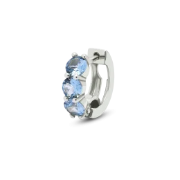 Earring TRIO cubic light blue