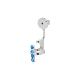 Blue Opal under ear