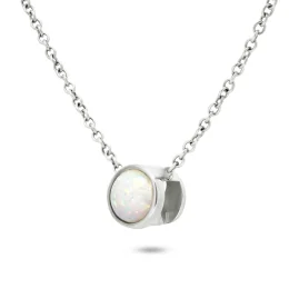 Necklace White Opal