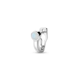 Earring UNA white opal