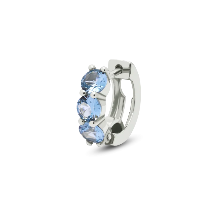 Earring TRIO cubic light blue