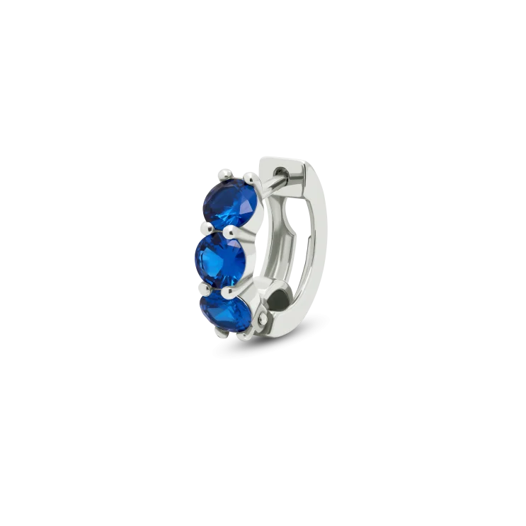 Earring TRIO cubic zirconia blue