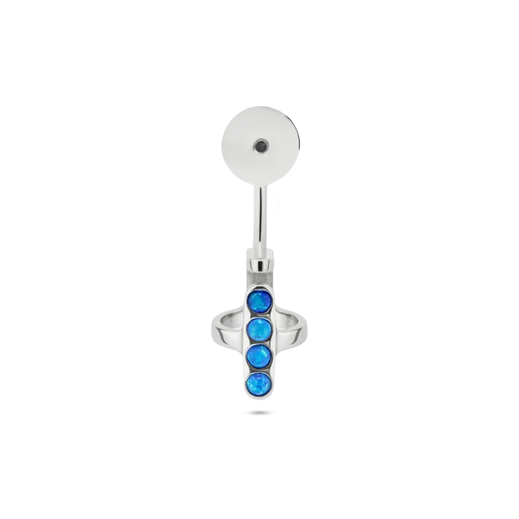 Blue Opal under ear