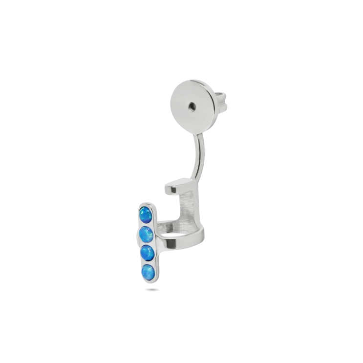 Blue Opal under ear
