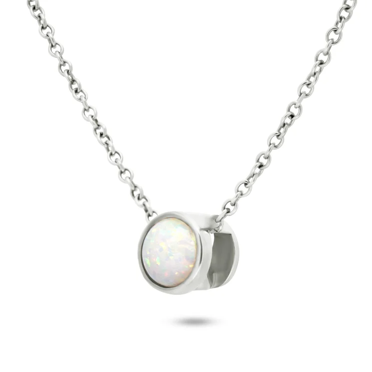 Necklace White Opal