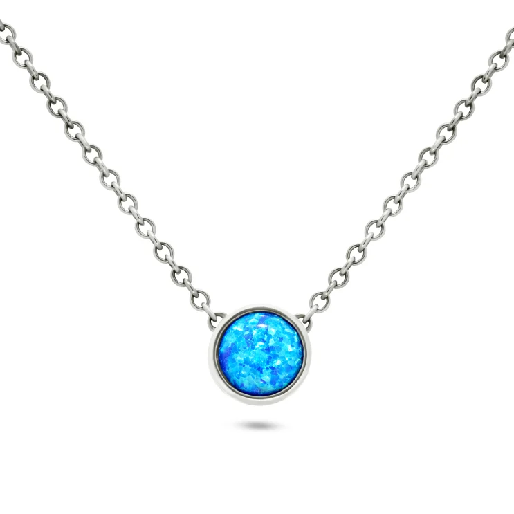 Necklace Blue Opal