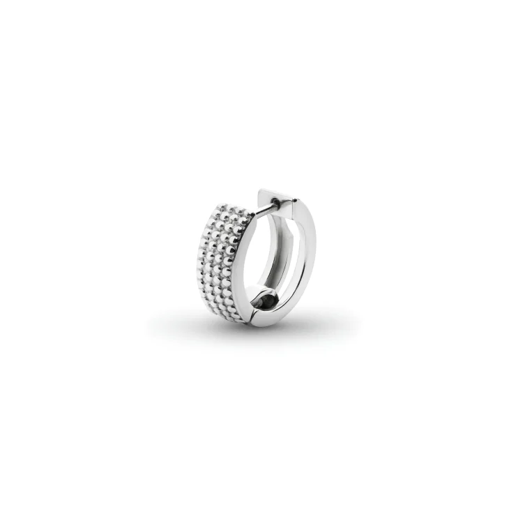 Earring Circle ribbed M