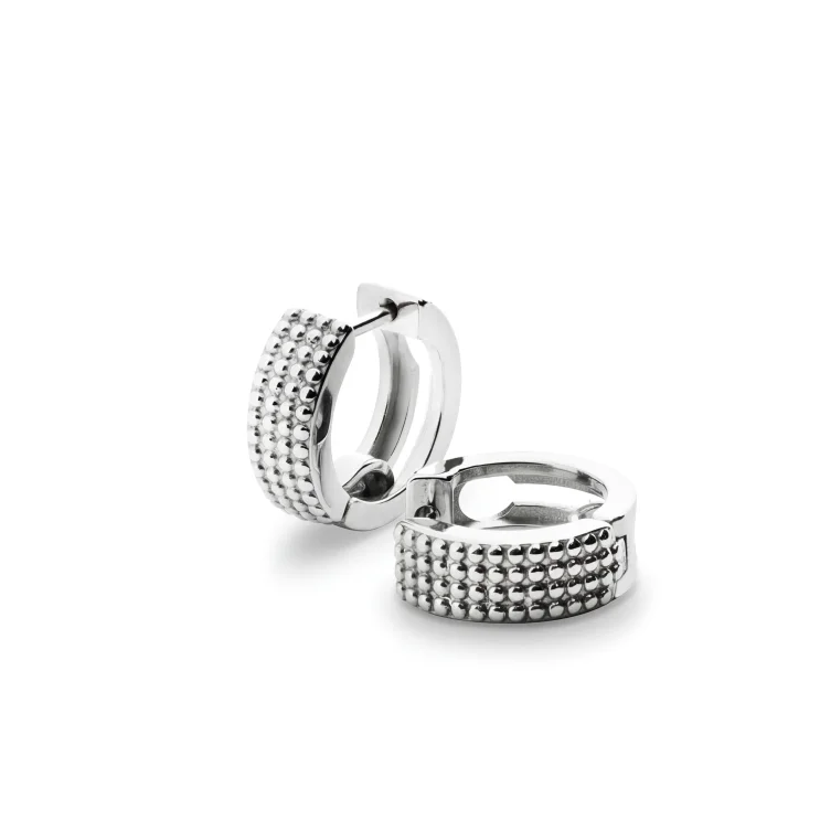 Earring Circle ribbed M
