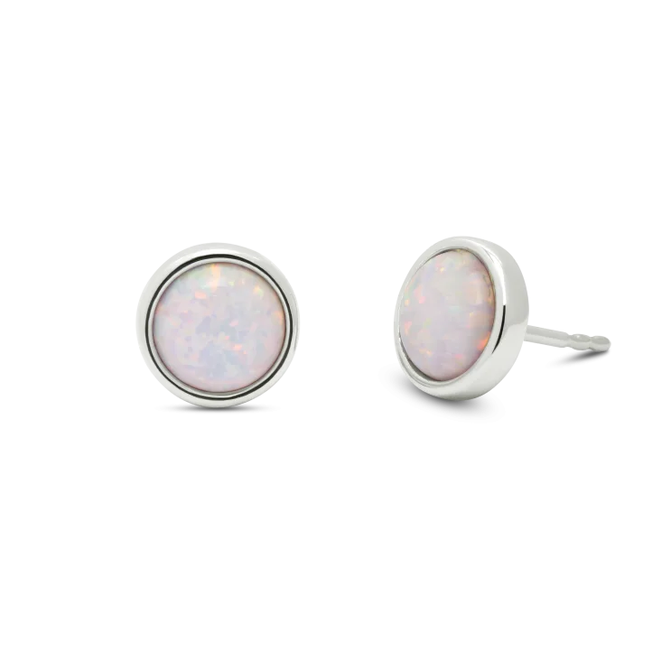 Stud Earring White Opal