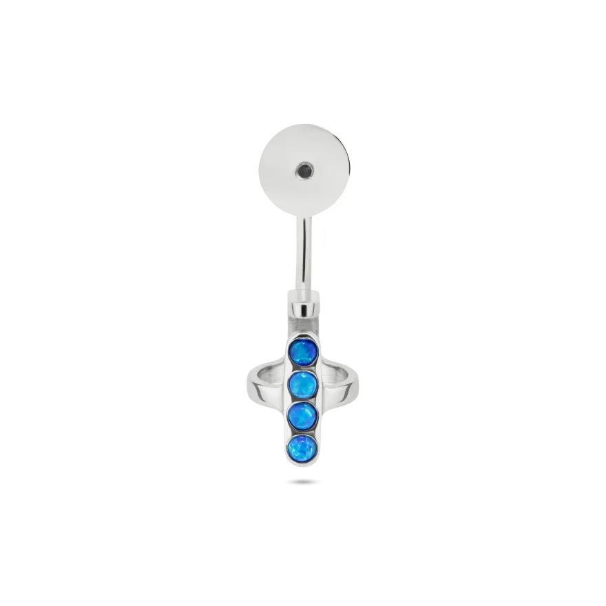 Blue Opal under ear