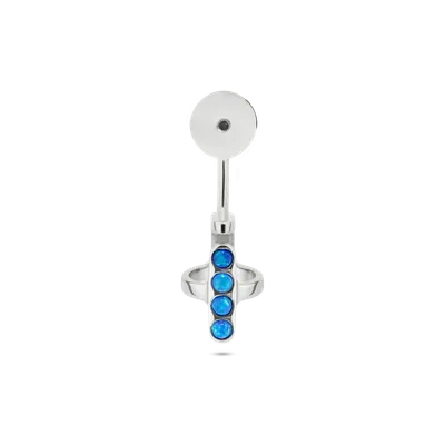 Blue Opal under ear 1pc