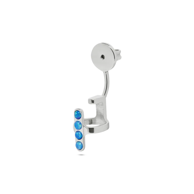 Blue Opal under ear 1pc