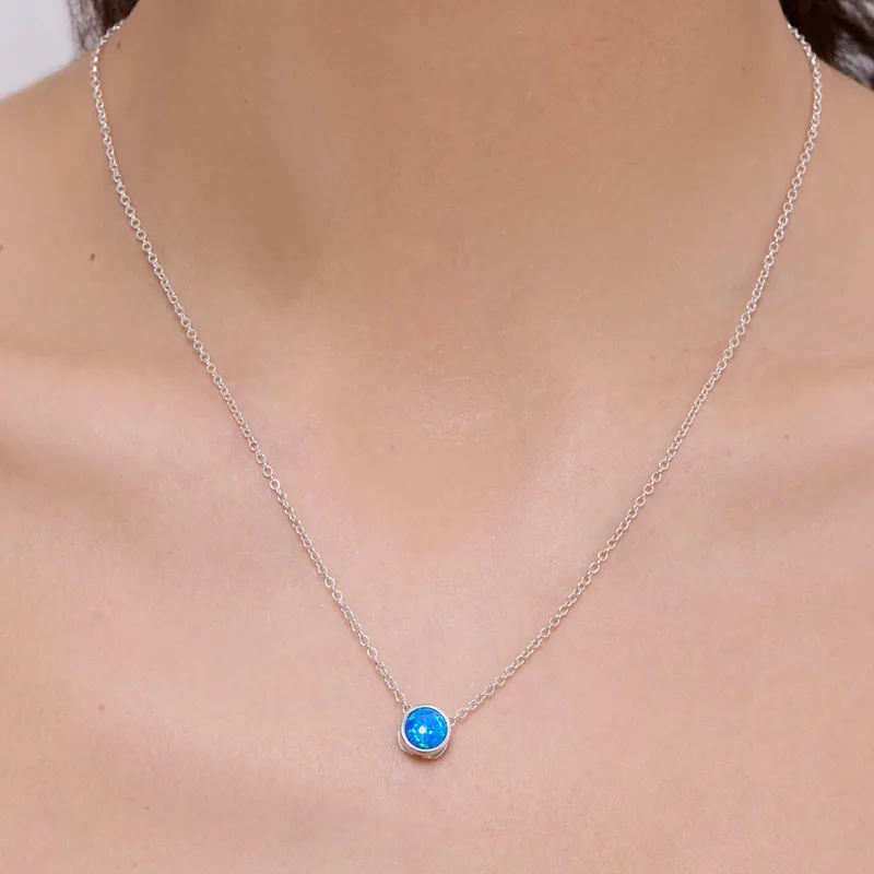 Necklace Blue Opal