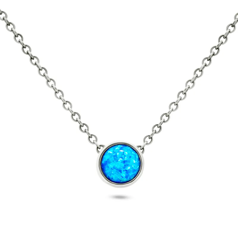 Necklace Blue Opal