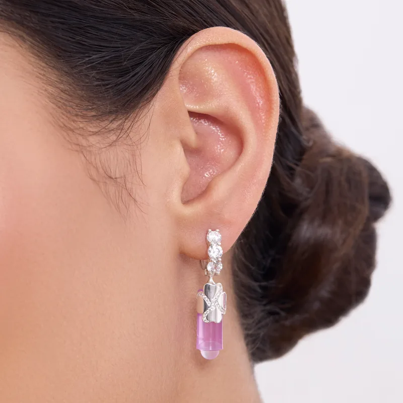 Earrings Quadrifoglio Viola