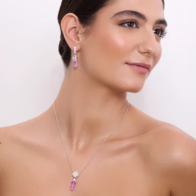 Earrings Quadrifoglio Viola