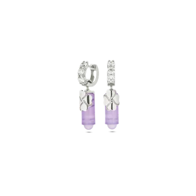 Earrings Quadrifoglio Viola