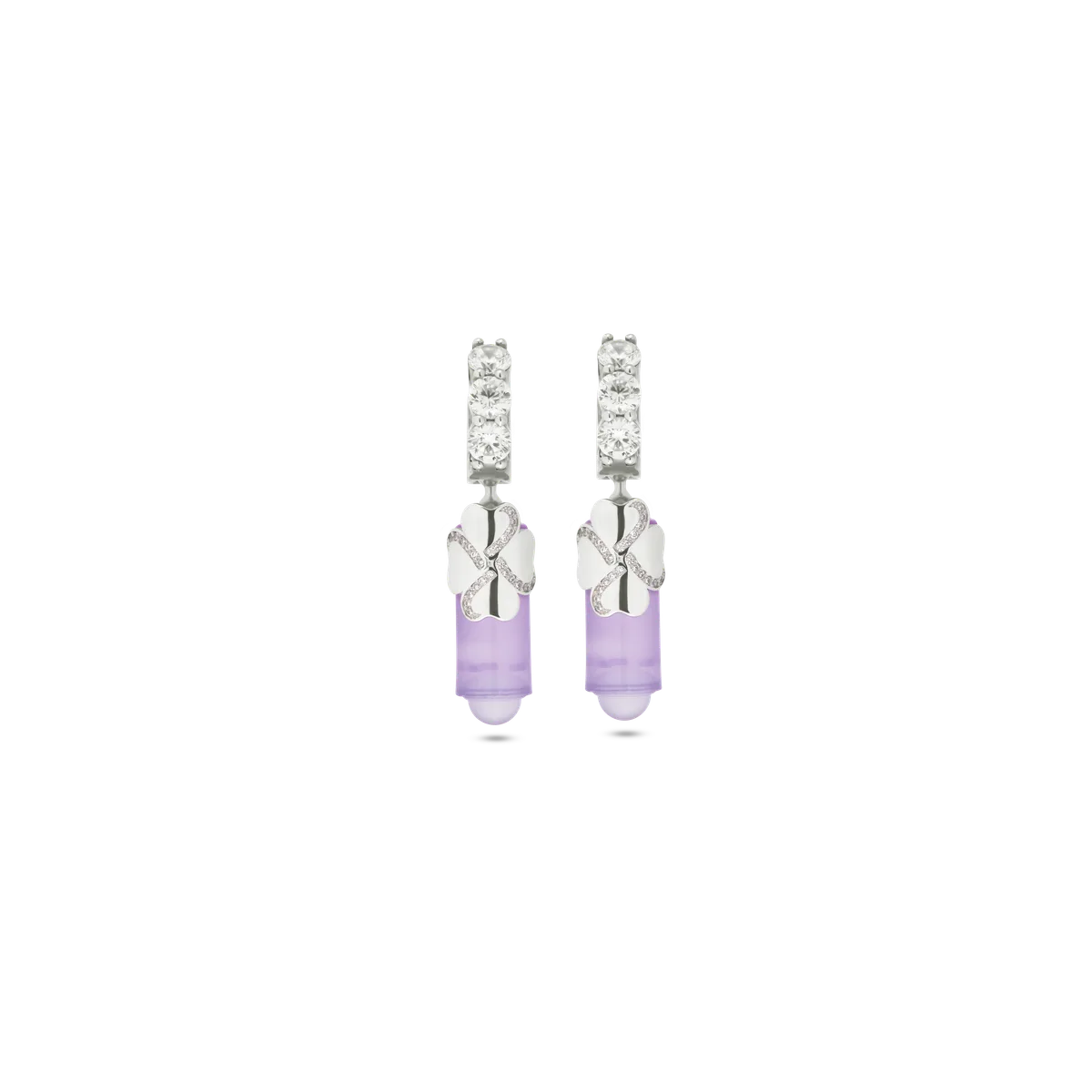 Earrings Quadrifoglio Viola
