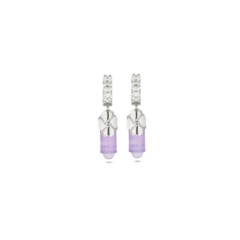 Earrings Quadrifoglio Viola