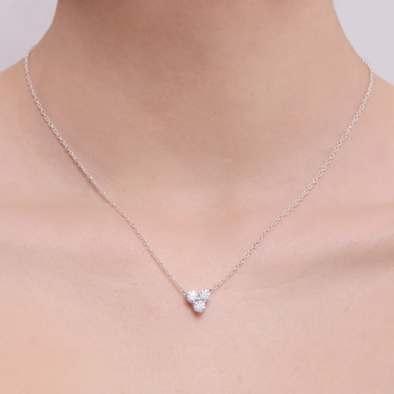 Necklace Luce Trio white