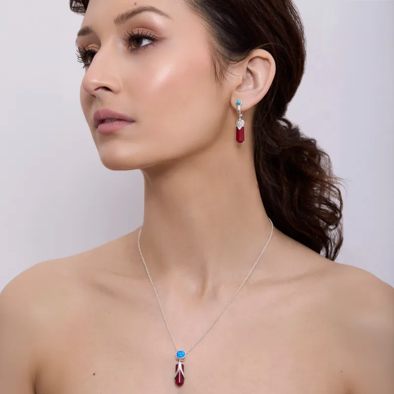 Earrings Loto di Passione Turchese