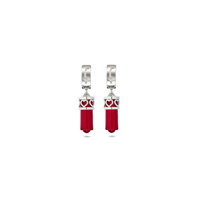 Earrings Icona Cuore Rubino