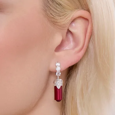 Earrings Loto Rubino