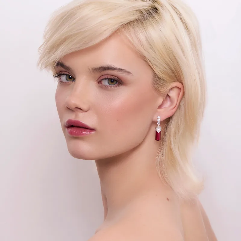 Earrings Loto Rubino