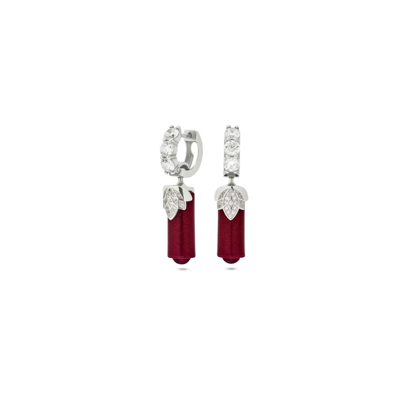 Earrings Loto Rubino