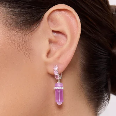 Earrings Rosa Viola