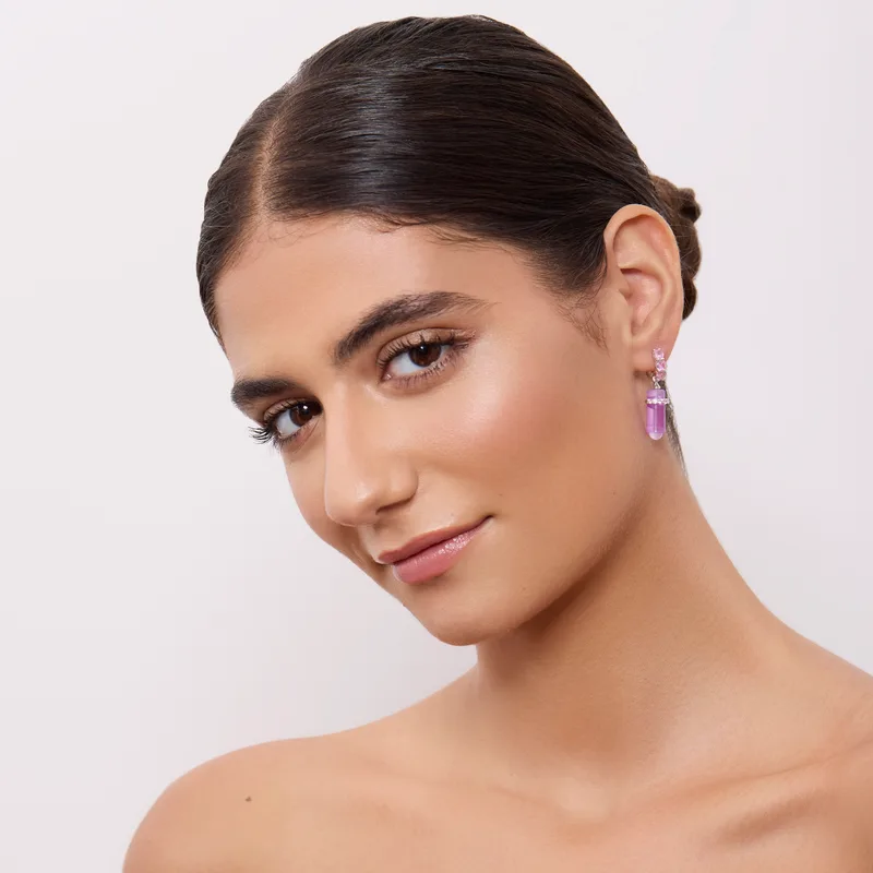 Earrings Rosa Viola