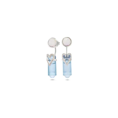 Earrings Opale bianco