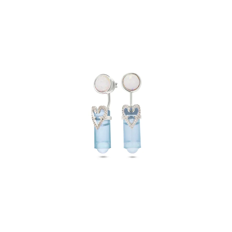 Earrings Opale bianco