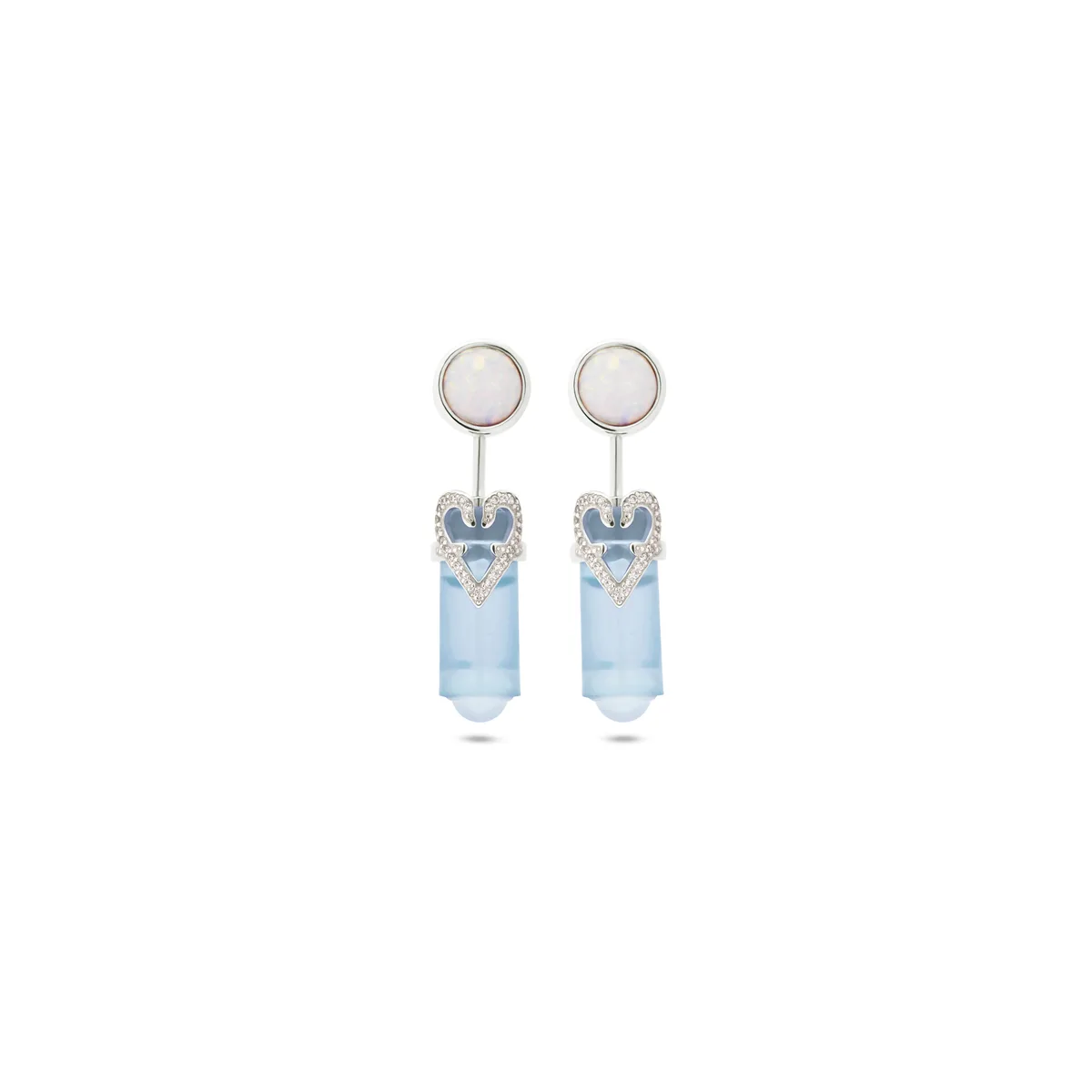 Earrings Opale bianco