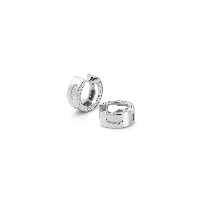 Earring with decorated sides S 1pc