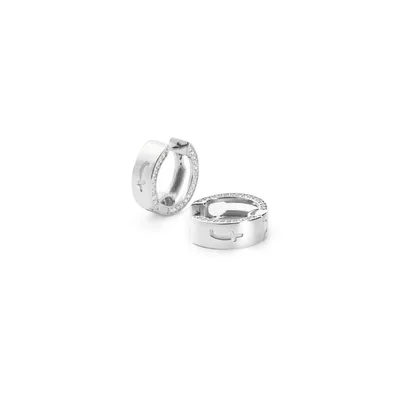 Earring with decorated sides M 1pc
