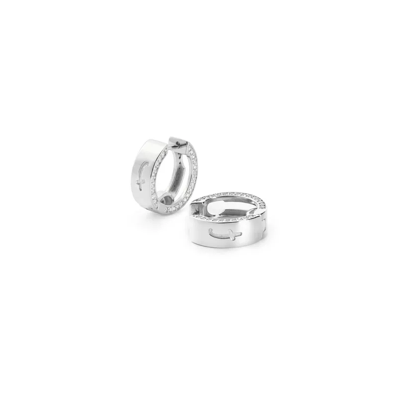 Earring with decorated sides M 1pc