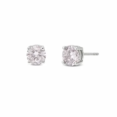 Stud Earring cubic zirconia white 1pc