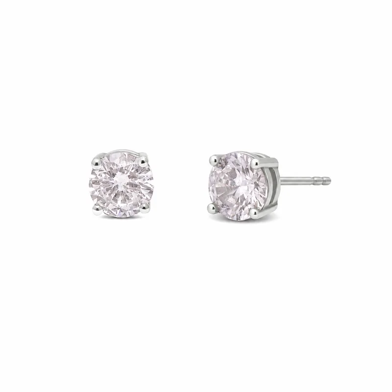 Stud Earring cubic zirconia white 1pc